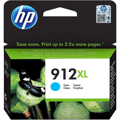 Hp 912 Xl High Yield Cyan Original Ink Cartridge 3Yl81Ae HP