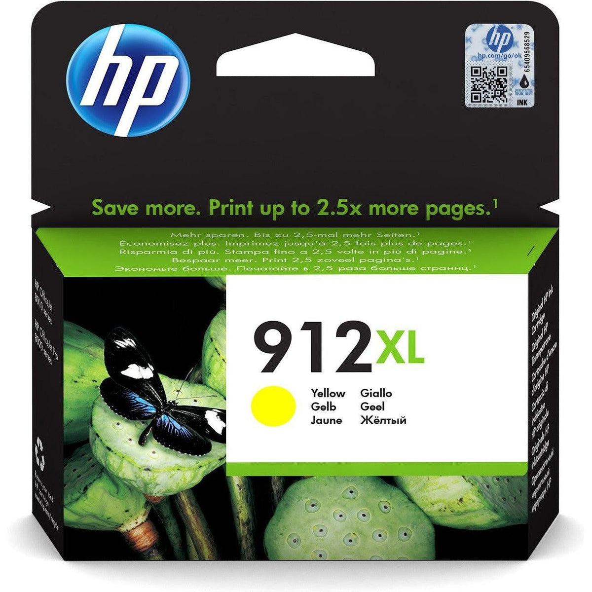 Hp 912 Xl High Yield Yellow Original Ink Cartridge 3Yl83Ae HP