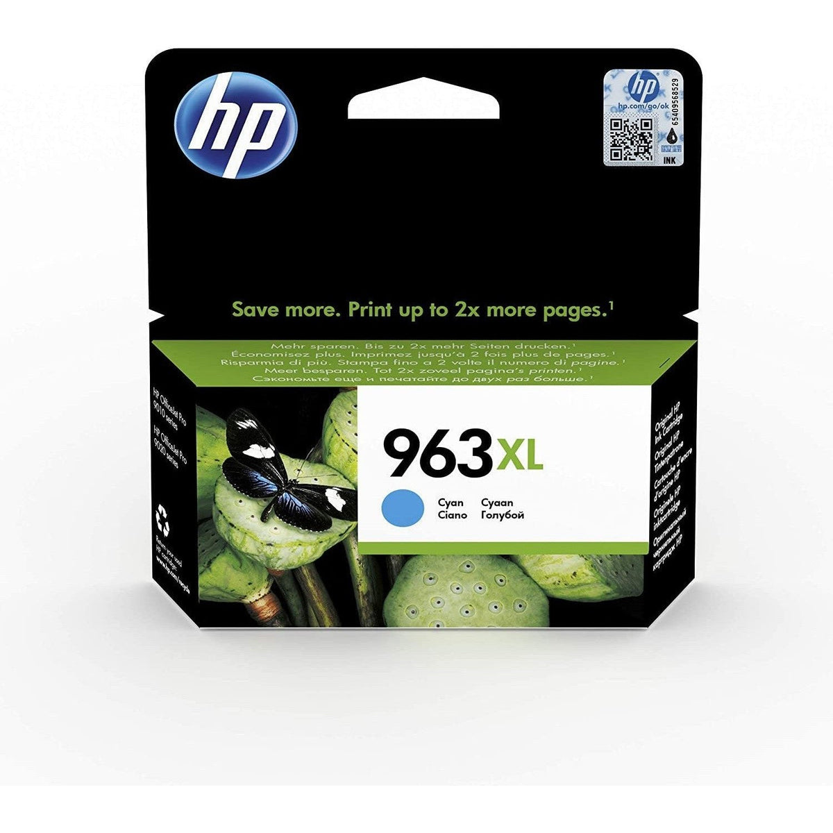 HP 963XL High Yield Cyan Original Ink Cartridge - 1600 Pages / Cyan Color / Ink Cartridge HP