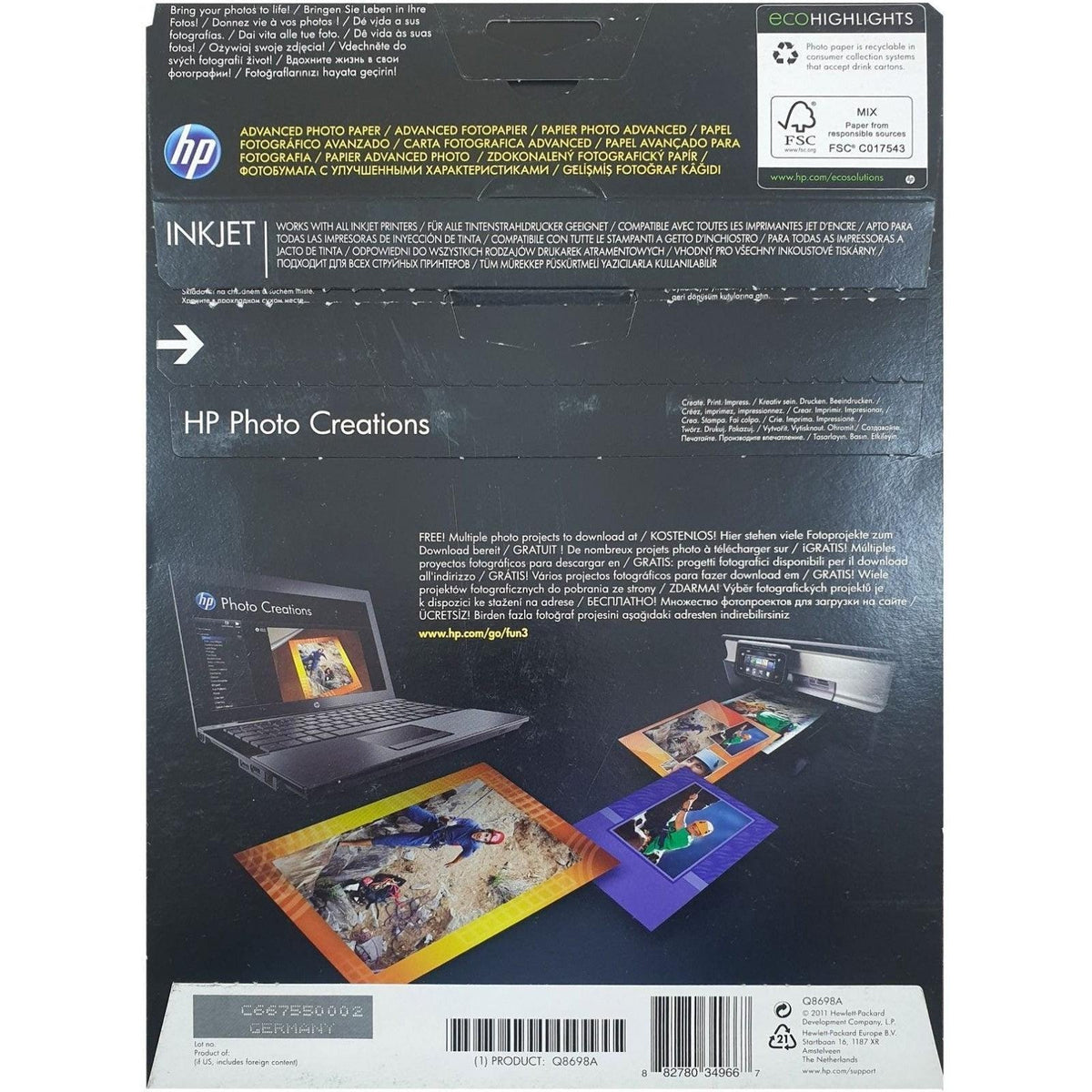 Hp Advance Photo Paper Glossy A4 50Pc HP