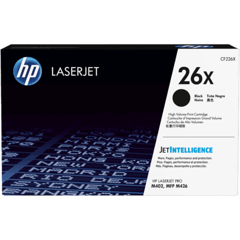 Hp 26X High Yield Black Original LaserJet Toner Cartridge Cf226X HP