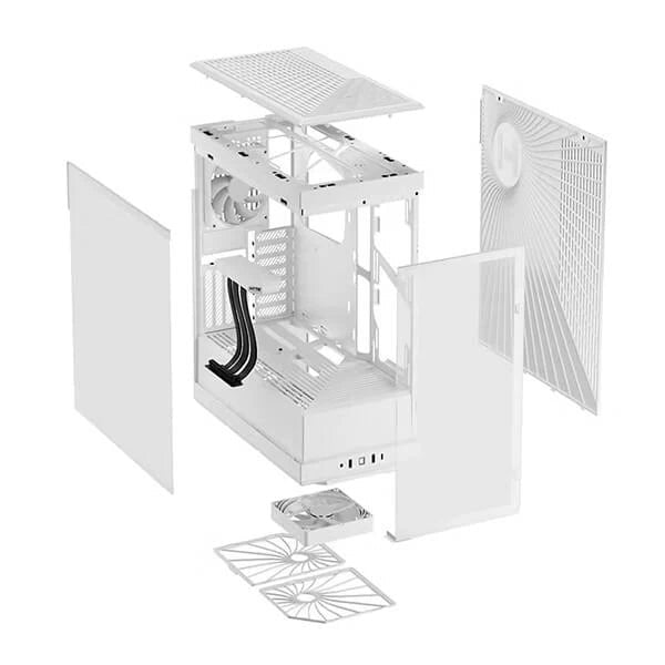 Hyte Y40 Mid Tower Case - Snow White ColorWaves