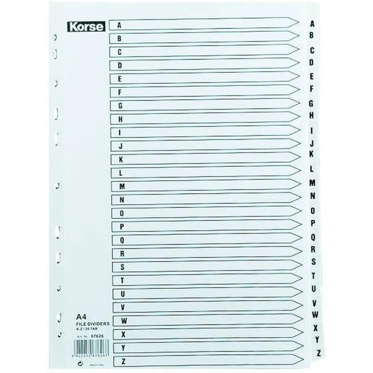 Index Divider A-Z ColorWaves