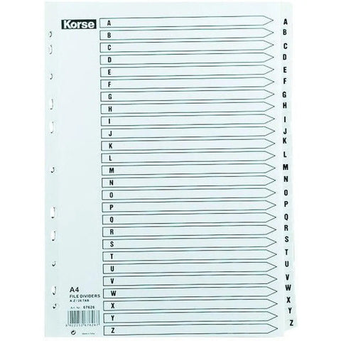 Index Divider A-Z ColorWaves
