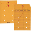 Inter Department Envelopes With String Button Closure -10 In X 13 In -Box Of 100 ColorWaves