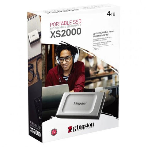 Kingston XS2000 4TB SSD Pocket-Sized USB 3.2 Gen 2 External Solid State Drive Up to 2000MB/s SXS2000/4000G Kingston