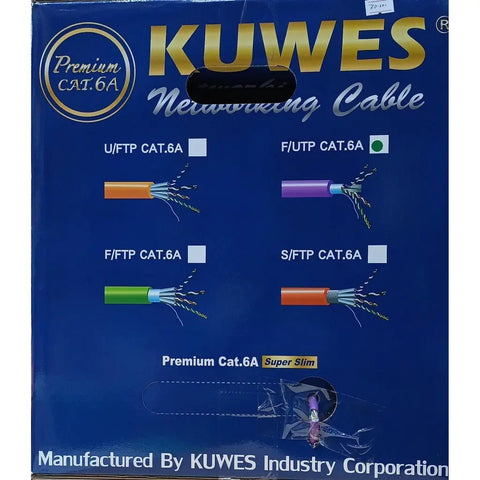 KUWES SLIM CAT6A UTP PURE PURPLE COPPER 305MTR Kuwes