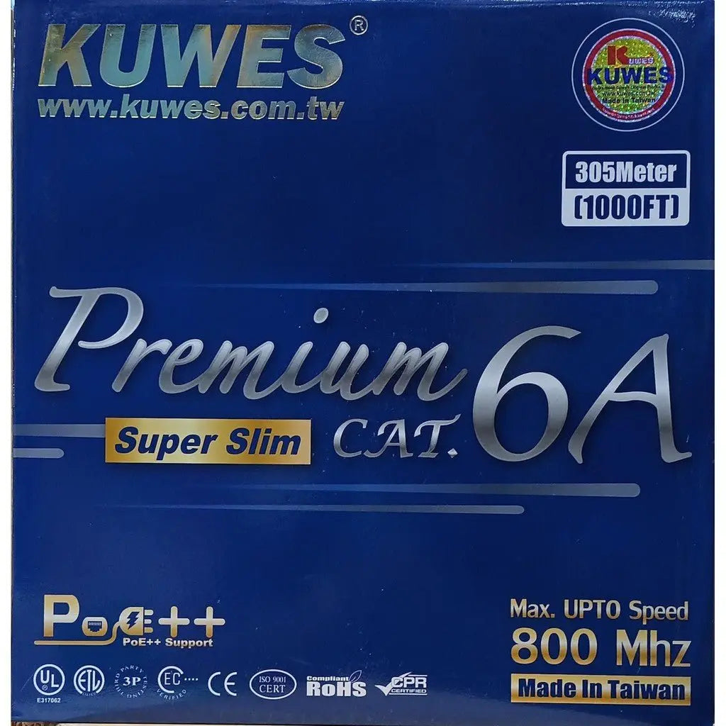 KUWES SLIM CAT6A UTP PURE PURPLE COPPER 305MTR Kuwes