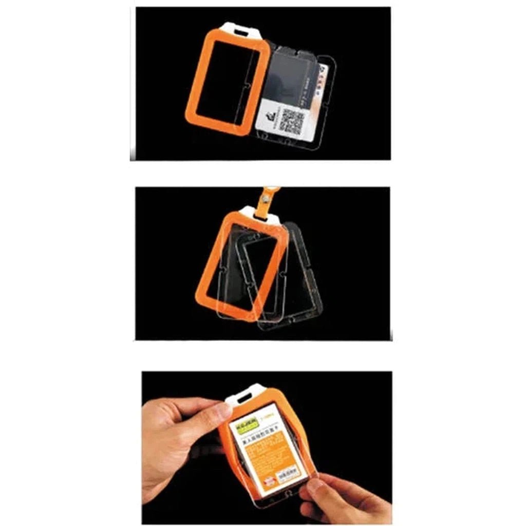 Kejea T-1405 Shoulder-Shaped Two-Sided Silicone Card Holder - Vertical 54x85mm ColorWaves