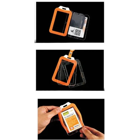 Kejea T-1405 Shoulder-Shaped Two-Sided Silicone Card Holder - Vertical 54x85mm ColorWaves