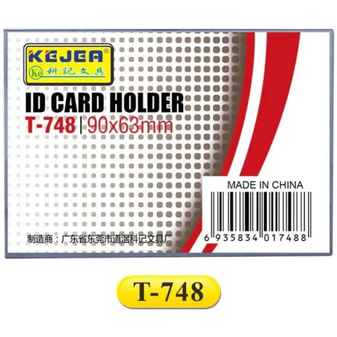 Kejea T-748 Id Card Holder 0.2mm With Clip - Pack Of 50 ColorWaves