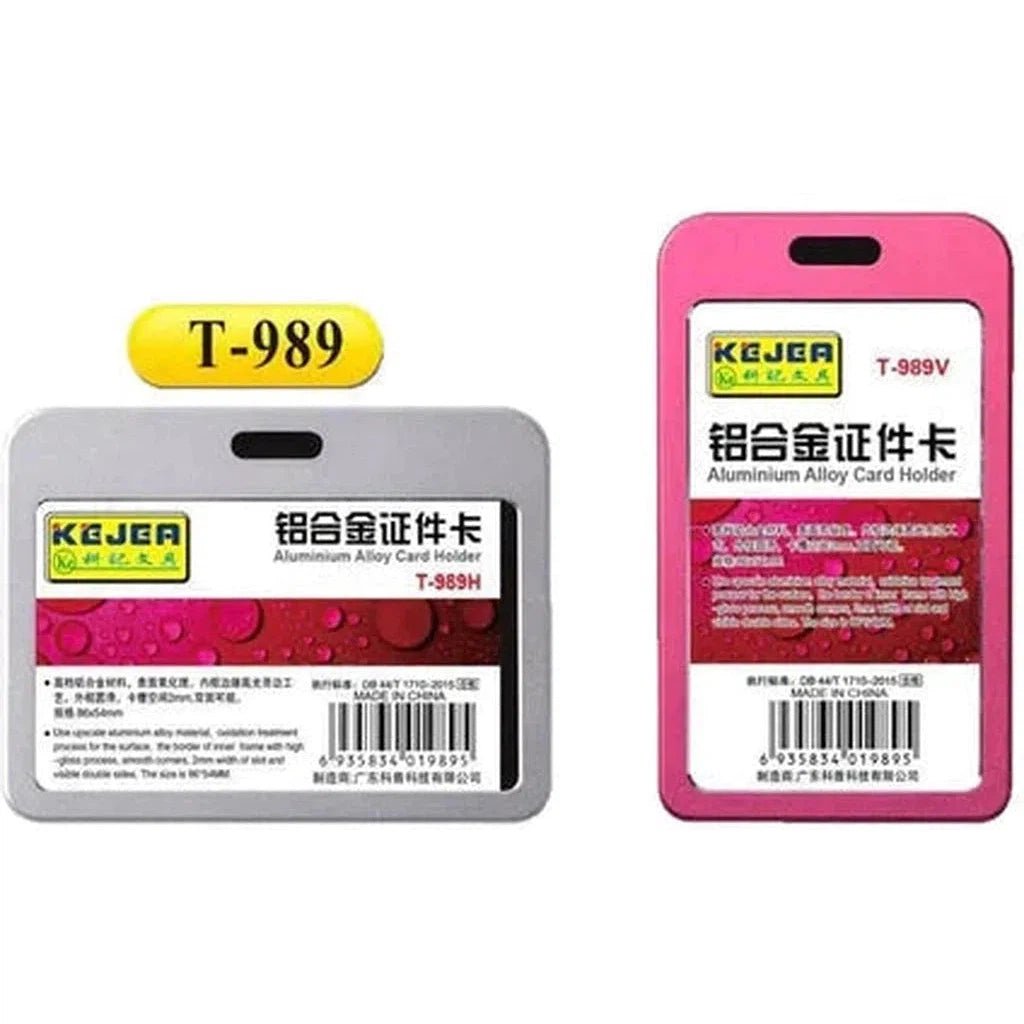 Kejea T-989 Aluminum Alloy Card Holder Thinner - Vertical 54x85mm ColorWaves