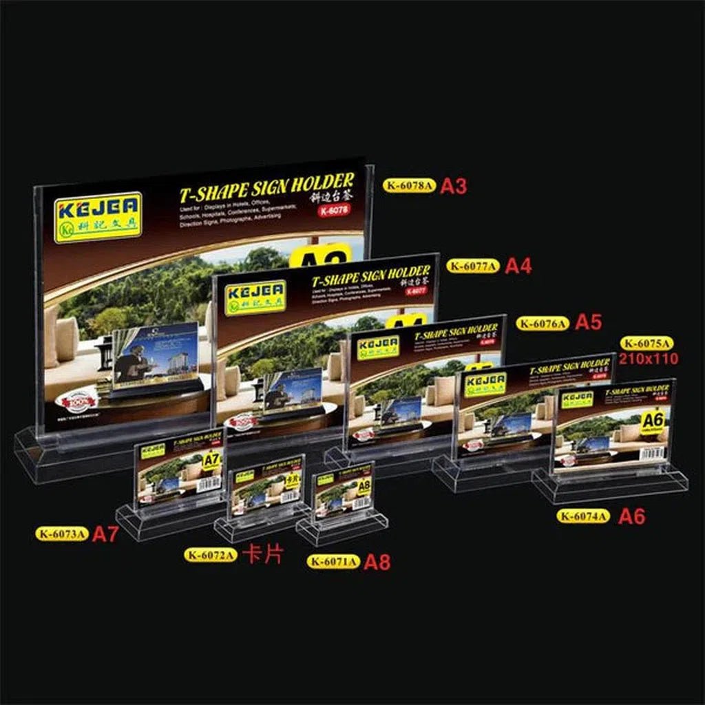 Kejea® T-Shape Card Stand Horizontal K-6077 H-A4 ColorWaves