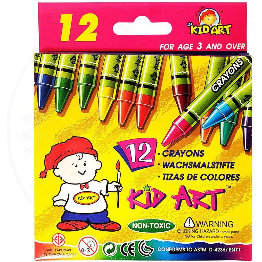 Kid Art Crayons Set Of 12 ColorWaves