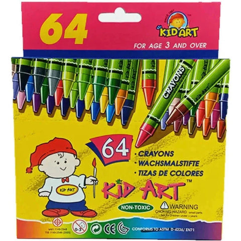 Kid Art Crayons Set Of 64 ColorWaves