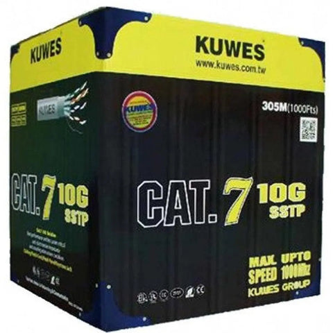 Kuwes Super7 Sstp Cat7 Ethernet Cable 23Awg 305 Mtr. Kuwes