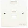 Kuwes Uk Single Outlet Faceplate 86 X 86Mm Kuwes