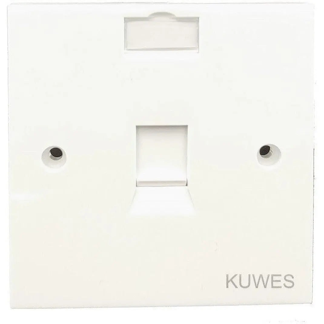 Kuwes Uk Single Outlet Faceplate 86 X 86Mm Kuwes