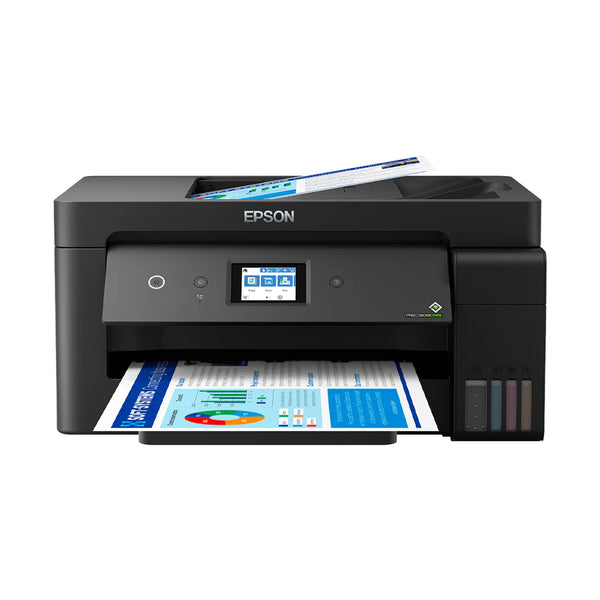 طابعة إبسون إيكو تانك L14150 A3+ متعددة الوظائف عريضة التنسيق، تدعم الطباعة على الوجهين بتقنية واي فاي، مزودة بخزان حبر