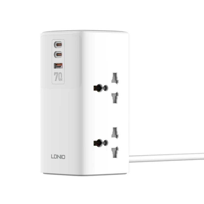 LDNIO SC4383 Multifunctional Universal Desktop Power Adapter - 70W / White Ldnio