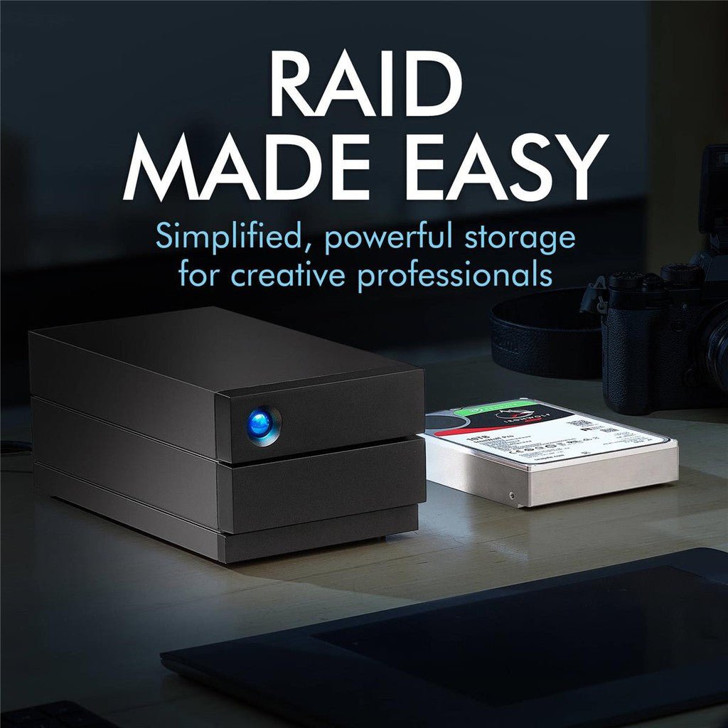 LaCie 2-Big Raid Hard Drive Array - 28TB / 2-Bay / USB 3.1 / USB-C ColorWaves