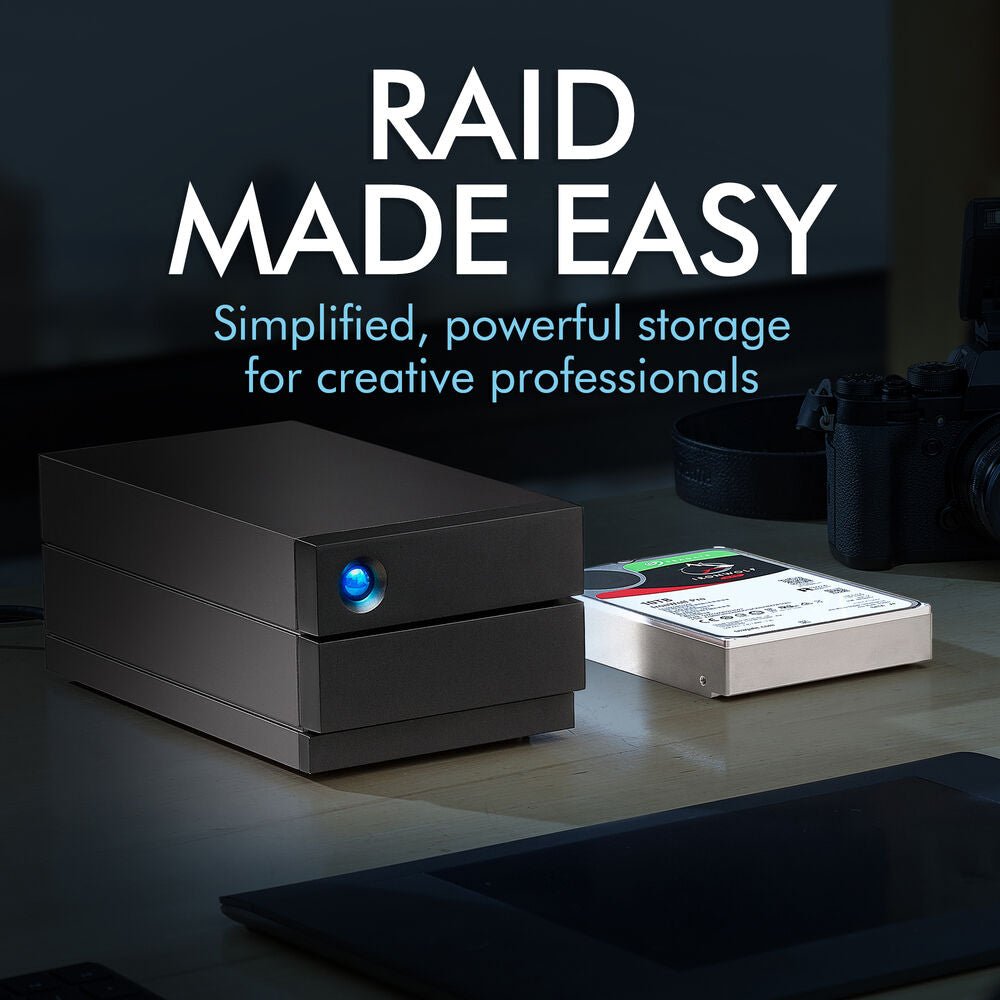 LaCie 2-Big Raid Hard Drive Array - 40TB / 2-Bay / USB 3.1 / USB-C ColorWaves
