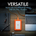 LaCie 4TB External Rugged USB-C Portable Hard Drive Up to 130 MB/s Includes 2-Years Data Recovery Services For PC & Mac ColorWaves