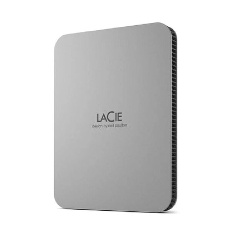 LaCie Portable Mobile Drive - 5TB / USB 3.2 Gen 1 / Type-C / Titanium Silver / External Hard Drive ColorWaves