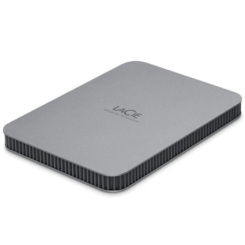 LaCie Portable Mobile Drive Secure - 2TB / 5.0 Gbps / USB 3.2 Gen 1 / Type-C / Space gray / External Hard Drive ColorWaves