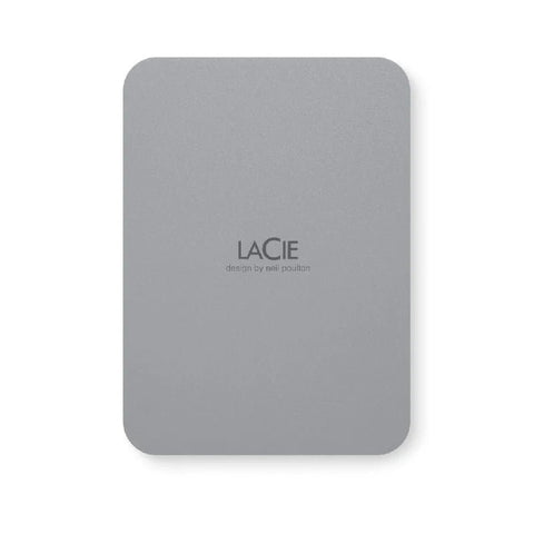 LaCie Portable Mobile Drive Secure - 2TB / 5.0 Gbps / USB 3.2 Gen 1 / Type-C / Space gray / External Hard Drive ColorWaves