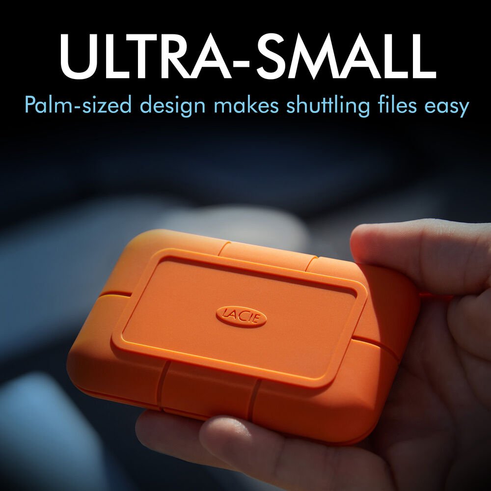 LaCie Rugged Portable - 4TB / 1050 MB/s / USB 3.1/3.2 Gen 2 / USB-C / External SSD (Solid State Drive) ColorWaves