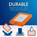LaCie Rugged portable - 2TB / 5.0 Gbps / USB 3.1 Gen 1 / USB-C / External Hard Drive ColorWaves