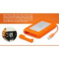 LaCie Rugged portable - 2TB / 5.0 Gbps / USB 3.1 Gen 1 / USB-C / External Hard Drive ColorWaves