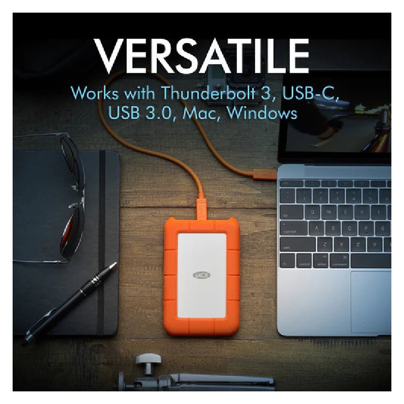 LaCie Rugged portable - 5TB / 5.0 Gbps / USB 3.1 Gen 1 / USB-C / External Hard Drive ColorWaves