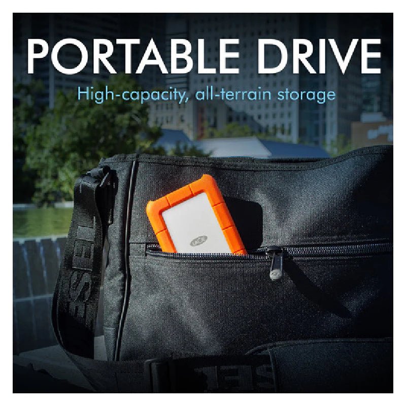 LaCie Rugged portable - 5TB / 5.0 Gbps / USB 3.1 Gen 1 / USB-C / External Hard Drive ColorWaves