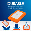 LaCie Rugged portable Mini - 1TB / 5.0 Gbps / USB 3.0 / Type-C / External Hard Drive ColorWaves
