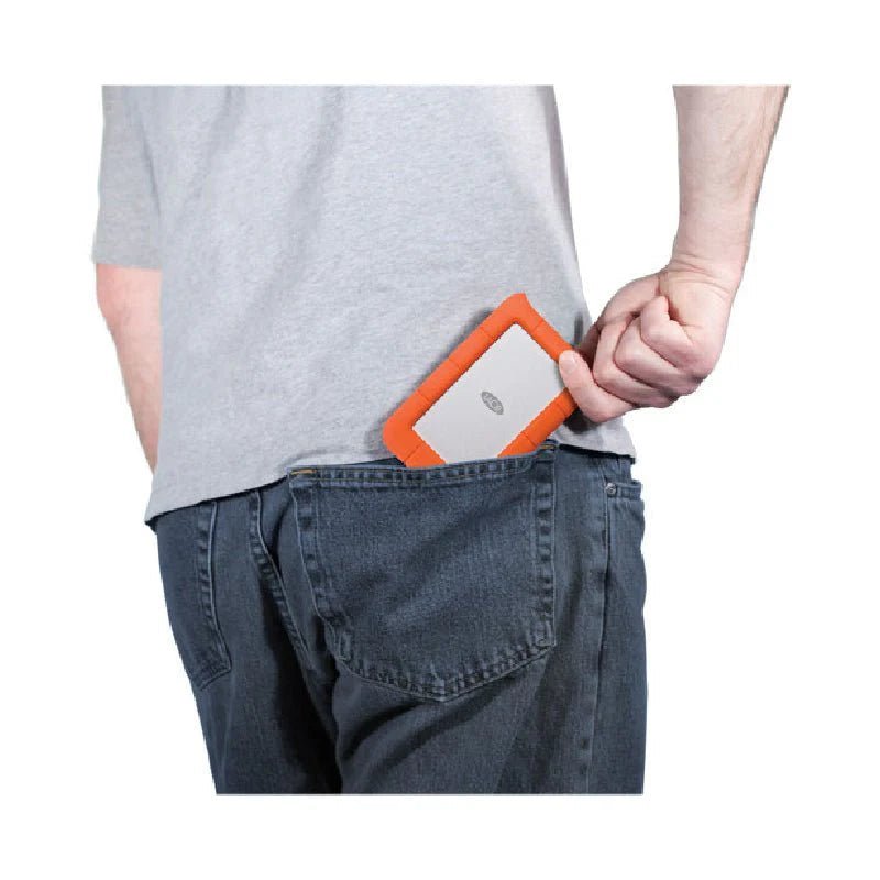 LaCie Rugged portable Mini - 2TB / 5.0 Gbps / USB 3.0 / Type-C / External Hard Drive ColorWaves