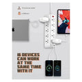 Ldnio 10 Outlet Power Socket - 10 Way / USB-C / 2 Meters / White Ldnio