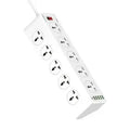 Ldnio 10 Outlet Power Socket - 10 Way / USB-C / 2 Meters / White Ldnio