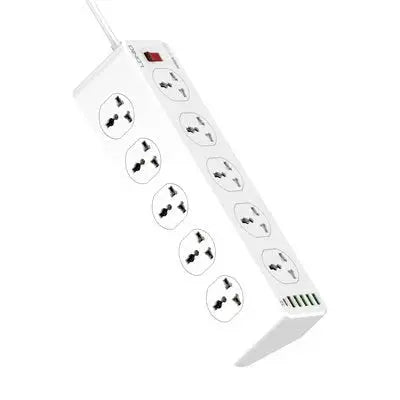 Ldnio 10 Outlet Power Socket - 10 Way / USB-C / 2 Meters / White Ldnio