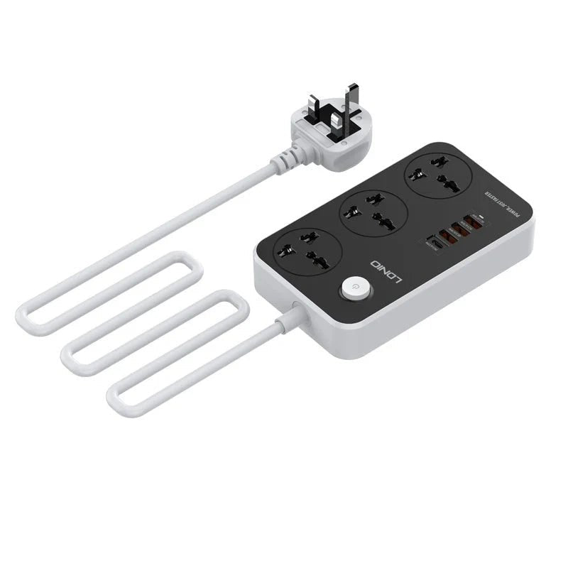 Ldnio 3 Extension Power Socket - 3 Way / USB / 2 Meters Ldnio