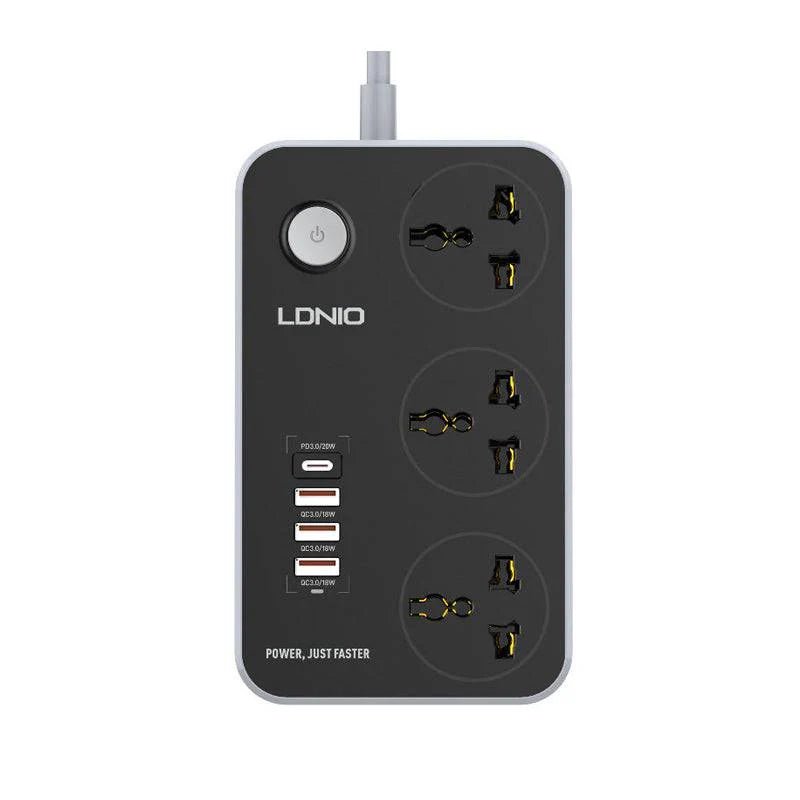 Ldnio 3 Extension Power Socket - 3 Way / USB / 2 Meters Ldnio