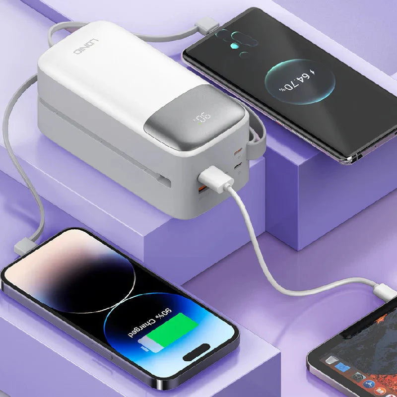 Ldnio PQ50 Fast Charging Power Bank - 50,000mAh / 22.5W / White Ldnio