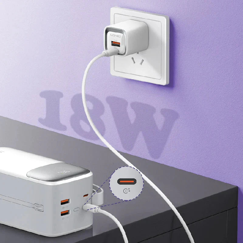 Ldnio PQ50 Fast Charging Power Bank - 50,000mAh / 22.5W / White Ldnio