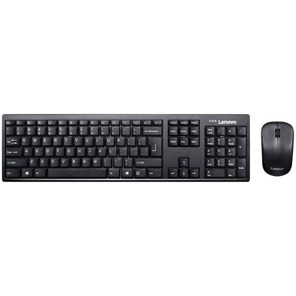 Lenovo 100 Wireless Keyboard And Mouse Combo - Wireless Usb Receiver 1000Dpi English/Arabic Black Keyboard & Mouse Combo Lenovo