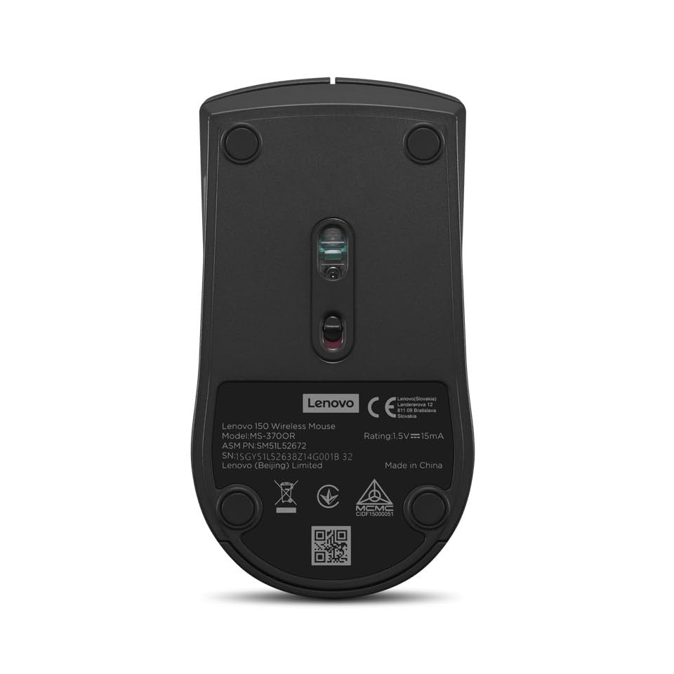 Lenovo Mouse Wireless 150 Compact - 2.40GHz / Black (GY51L52638) Lenovo
