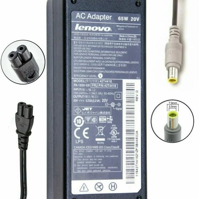 Lenovo AC Adapter Charging Cable For Thinkpad T410/SL400/T400 Black Lenovo