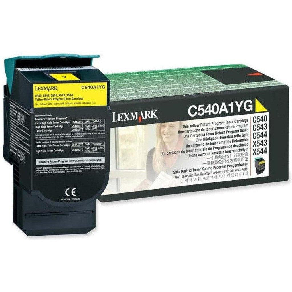Lexmark C540 Yellow (C540A1Yg) Toner Cartridge Lexmark