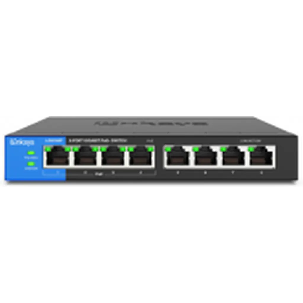 Linksys 8-Port Unmanaged Gigabit Switch With 4 Poe+ Ports (Lgs108P) Linksys