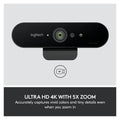 Logitech BRIO Stream 4K Pro Webcam - 4K / 1080p / USB 2.0 / Black Logitech
